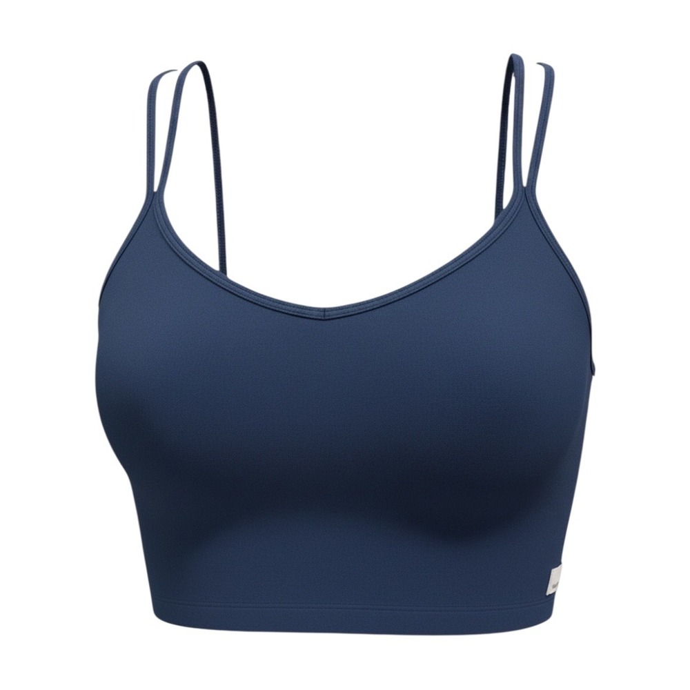 Vuori Womens Charcoal Gray Cotton Soft Crop Top Double Strap Tank XL